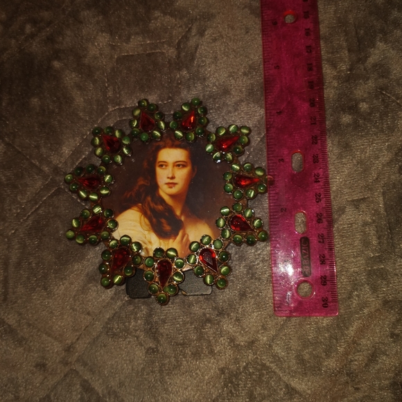 2 Rhinestone Teardrop Shaped Gemstone Picture Frames - Picture 5 of 5